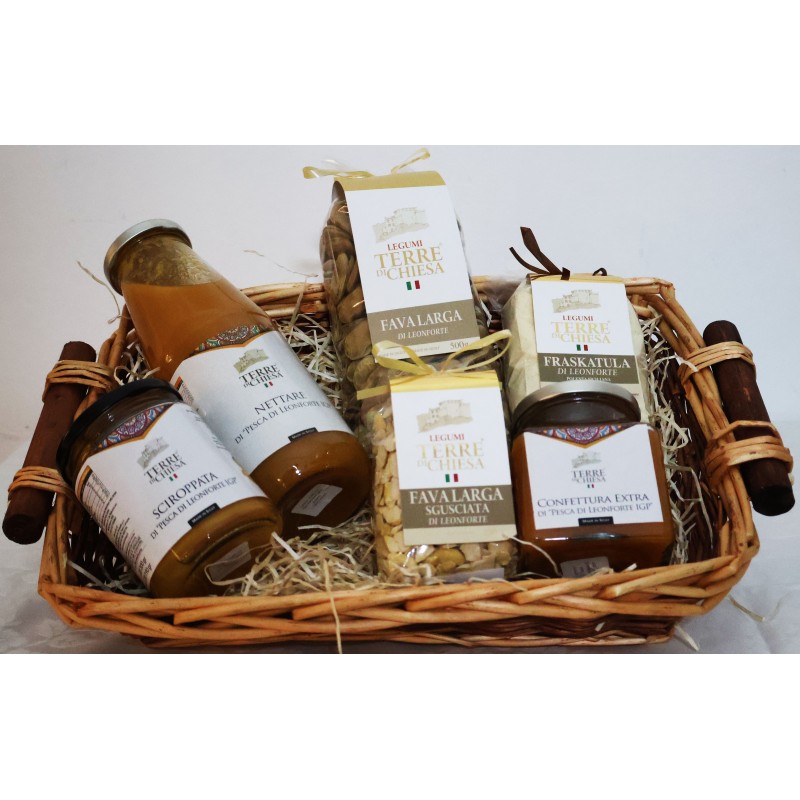 CESTA DI LEGUMI E TIPICI DI SICILIA