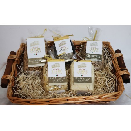 CESTA DI LEGUMI E TIPICI DI SICILIA